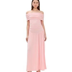 Lioness Pink Off-Shoulder Maxi Dress